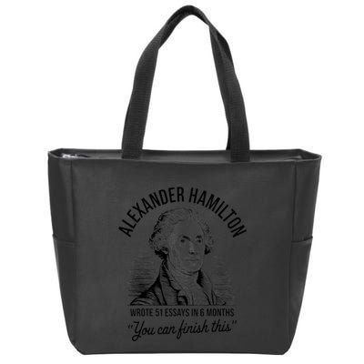 Alexander Hamilton Wrote 51 Essays In 6 Months Vintage Zip Tote Bag