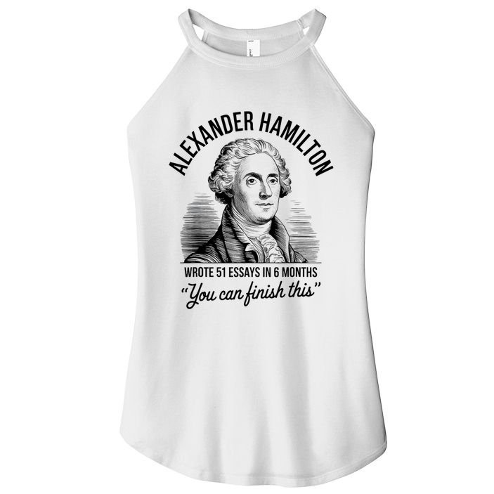 Alexander Hamilton Wrote 51 Essays In 6 Months Vintage Women's Perfect Tri Rocker Tank