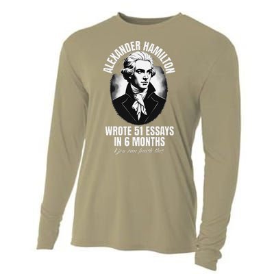 Alexander Hamilton Wrote 51 Essays In 6 Months Vintage Funny Cooling Performance Long Sleeve Crew