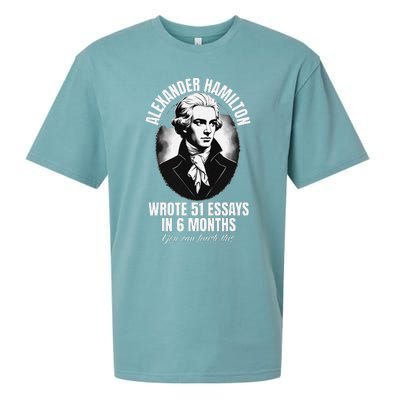 Alexander Hamilton Wrote 51 Essays In 6 Months Vintage Funny Sueded Cloud Jersey T-Shirt