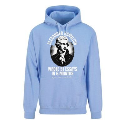 Alexander Hamilton Wrote 51 Essays In 6 Months Vintage Funny Unisex Surf Hoodie