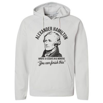 Alexander Hamilton Wrote 51 Essays In 6 Months Performance Fleece Hoodie