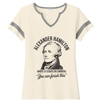 Alexander Hamilton Wrote 51 Essays In 6 Months Ladies Halftime Notch Neck Tee