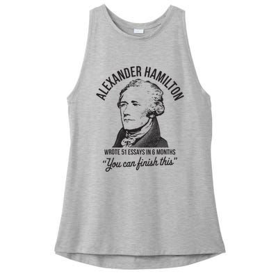 Alexander Hamilton Wrote 51 Essays In 6 Months Ladies PosiCharge Tri-Blend Wicking Tank