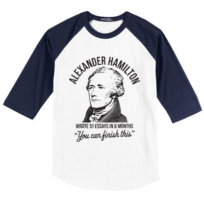 Alexander Hamilton Wrote 51 Essays In 6 Months Baseball Sleeve Shirt