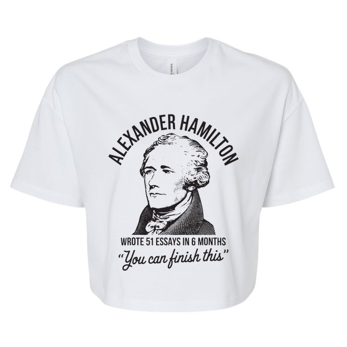 Alexander Hamilton Wrote 51 Essays In 6 Months Bella+Canvas Jersey Crop Tee