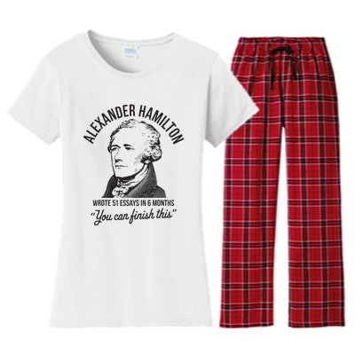 Alexander Hamilton Wrote 51 Essays In 6 Months Women's Flannel Pajama Set