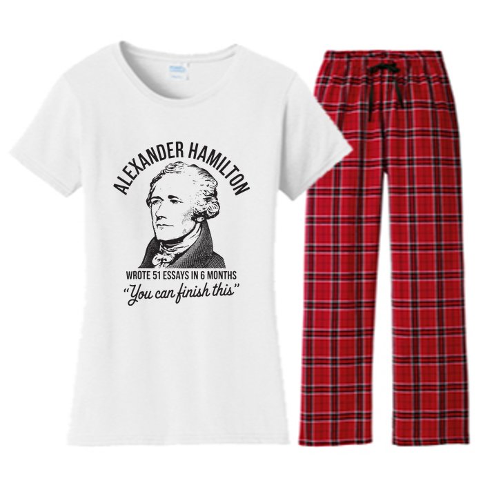 Alexander Hamilton Wrote 51 Essays In 6 Months Women's Flannel Pajama Set