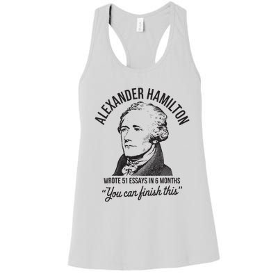 Alexander Hamilton Wrote 51 Essays In 6 Months Women's Racerback Tank