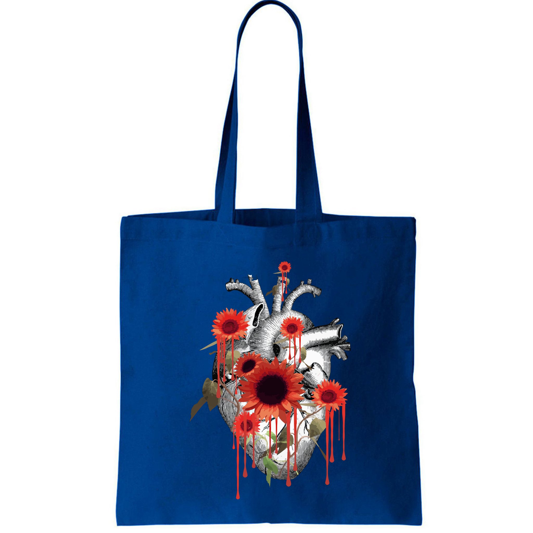 Anatomical Heart With Blood Sunflowers Botany Body Anatomy Gift Bag
