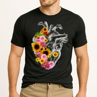 Anatomical Heart With Flowers, Botany Body Anatomy Cooling Performance Crew T-Shirt