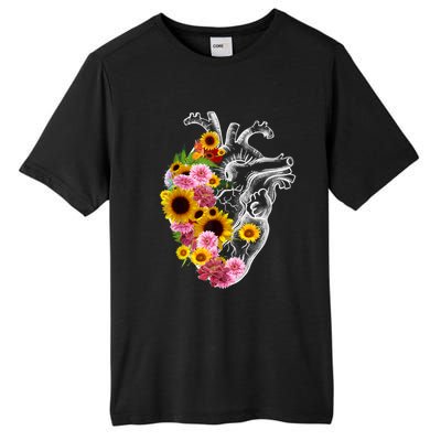 Anatomical Heart With Flowers, Botany Body Anatomy Tall Fusion ChromaSoft Performance T-Shirt