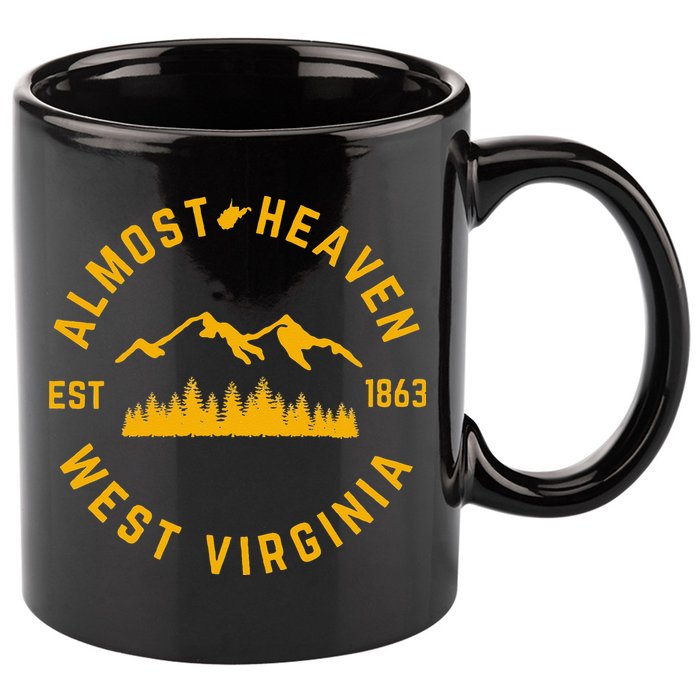 Almost Heaven West Virginia Mountains Forest WV Home Pride 11oz C Handle Ceramic Mug