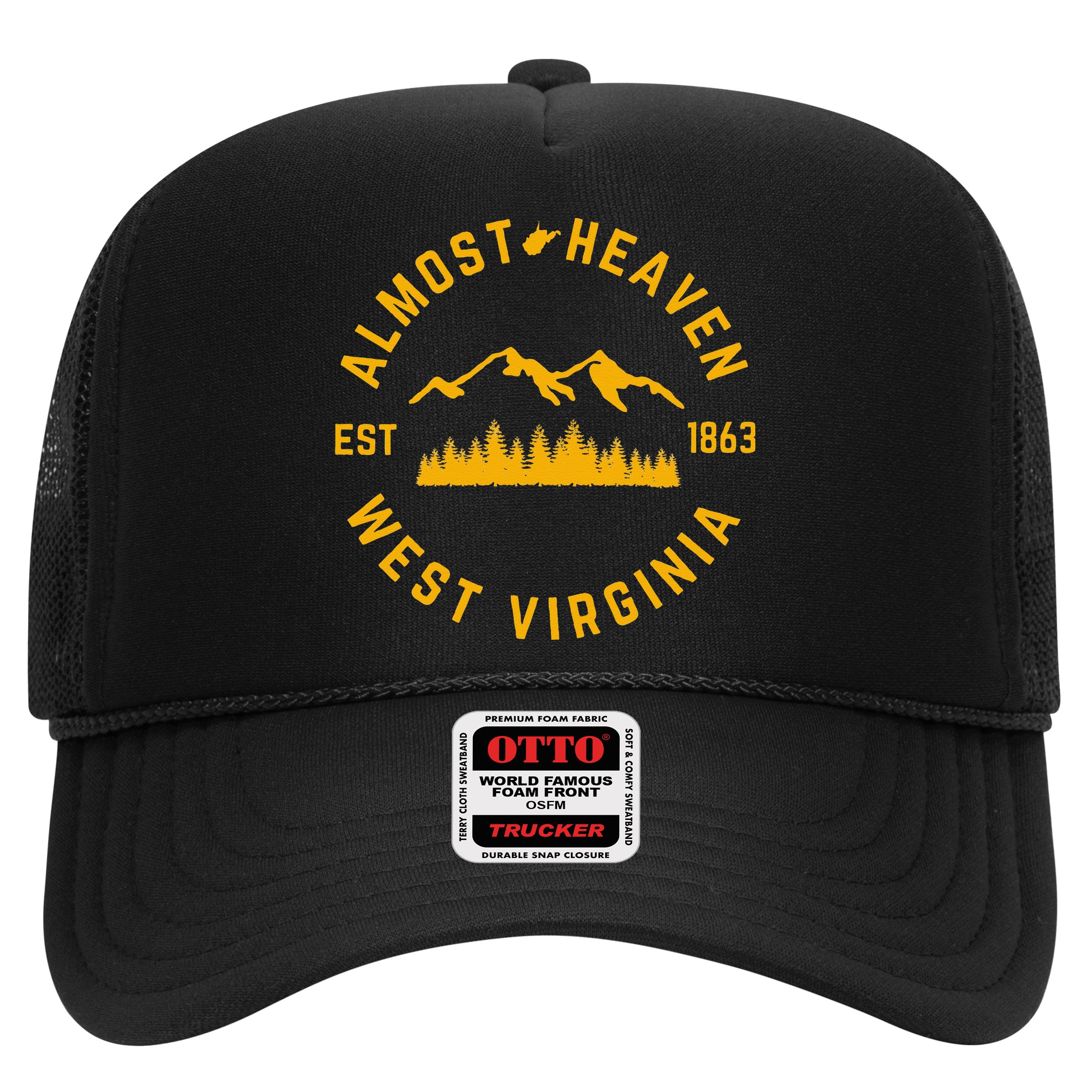 Almost Heaven West Virginia Mountains Forest WV Home Pride Hat
