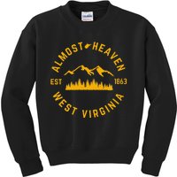 Almost Heaven West Virginia Mountains Forest WV Home Pride Kids Sweatshirt