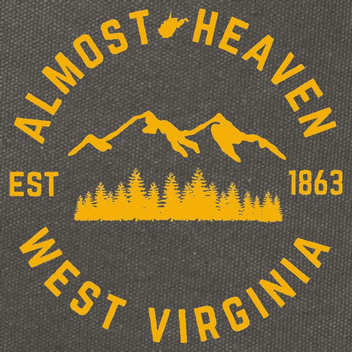 Almost Heaven West Virginia Mountains Forest WV Home Pride Cotton Canvas Backpack