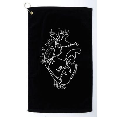 A Heart Warrior CHD Awareness Congenital Disease HLHS Platinum Collection Golf Towel