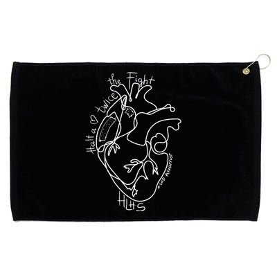 A Heart Warrior CHD Awareness Congenital Disease HLHS Grommeted Golf Towel