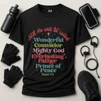 And He Will Be Called Isaiah 96 Bible Verses Jesus Xmas  Cooling Performance Crew T-Shirt