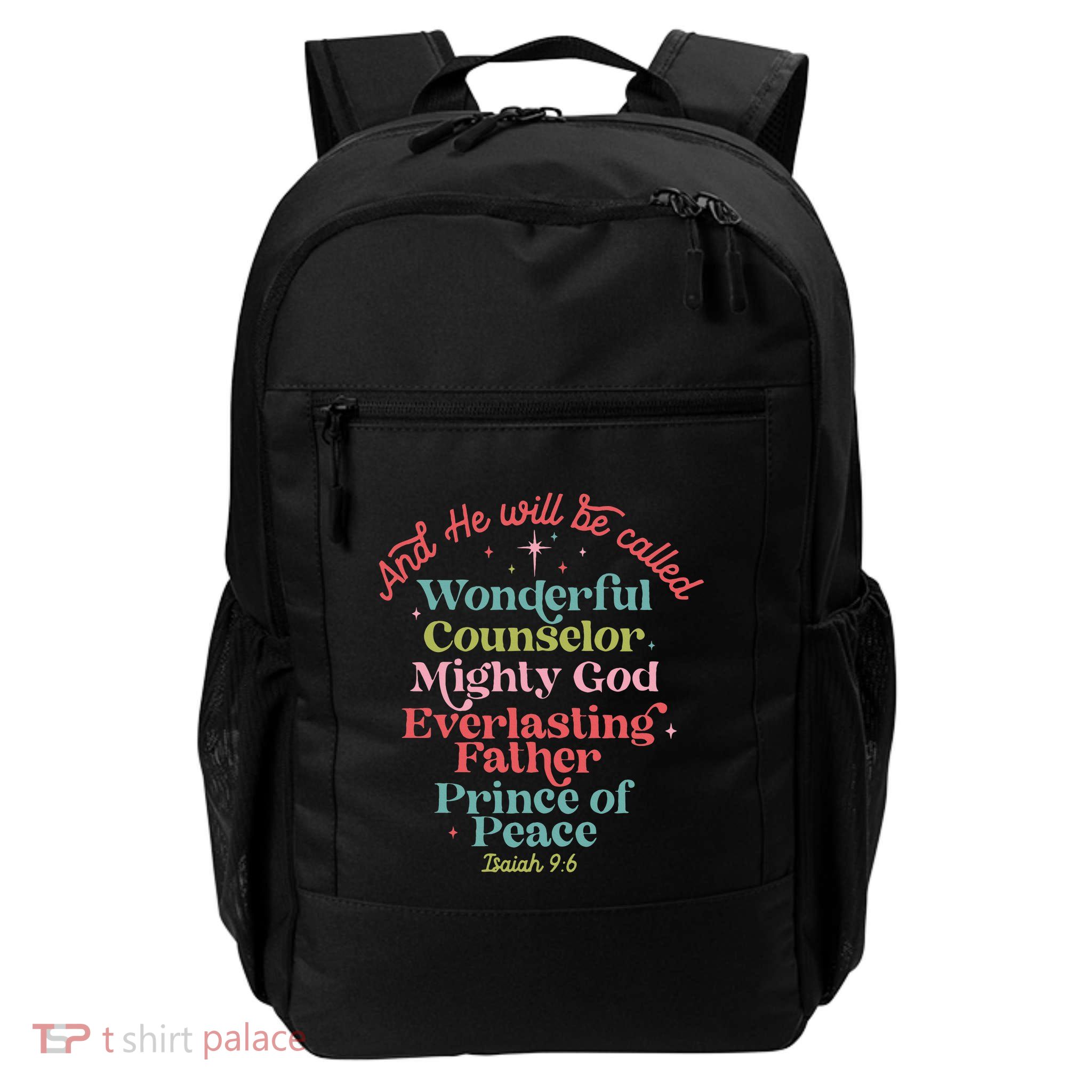And He Will Be Called Isaiah 96 Bible Verses Jesus Xmas  Backpack