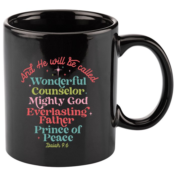 And He Will Be Called Isaiah 96 Bible Verses Jesus Xmas  11oz C Handle Ceramic Mug