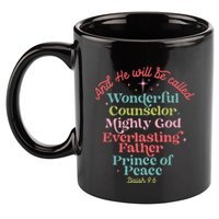 And He Will Be Called Isaiah 96 Bible Verses Jesus Xmas  11oz C Handle Ceramic Mug