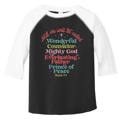 And He Will Be Called Isaiah 96 Bible Verses Jesus Xmas  Toddler Fine Jersey T-Shirt