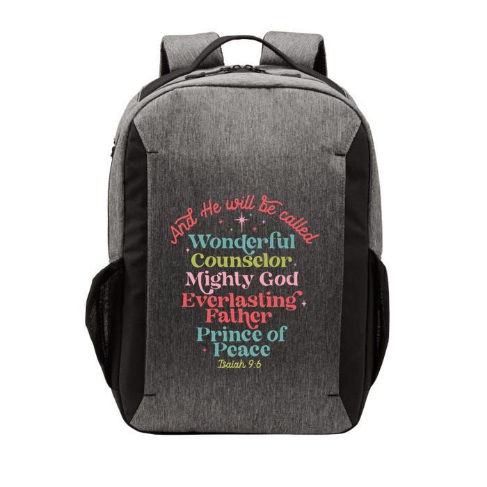And He Will Be Called Isaiah 96 Bible Verses Jesus Xmas  Vector Backpack