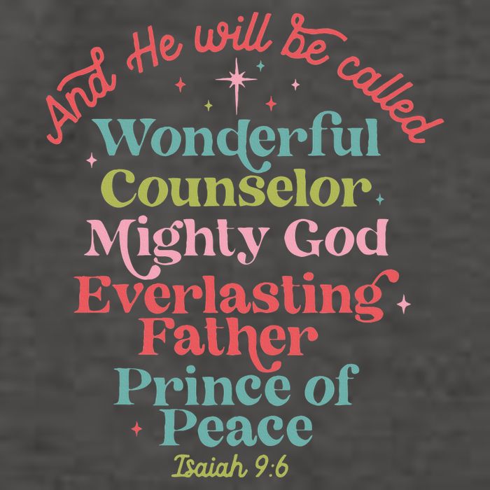 And He Will Be Called Isaiah 96 Bible Verses Jesus Xmas  Vector Backpack