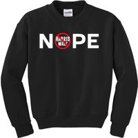 Anti Harris Walz Nope No Harris Walz Sign Waltz Kids Sweatshirt