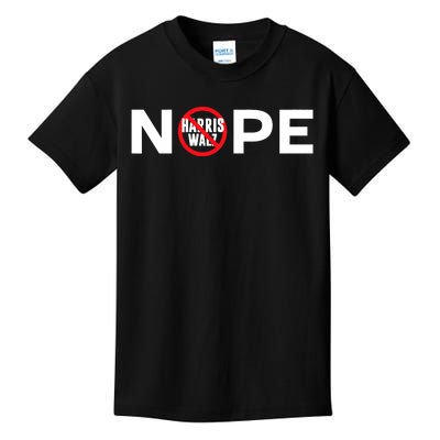 Anti Harris Walz Nope No Harris Walz Sign Waltz Kids T-Shirt