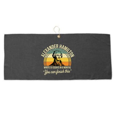 Alexander Hamilton Wrote 51 Essays In 6 Months Large Microfiber Waffle Golf Towel