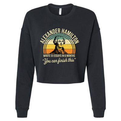 Alexander Hamilton Wrote 51 Essays In 6 Months Cropped Pullover Crew