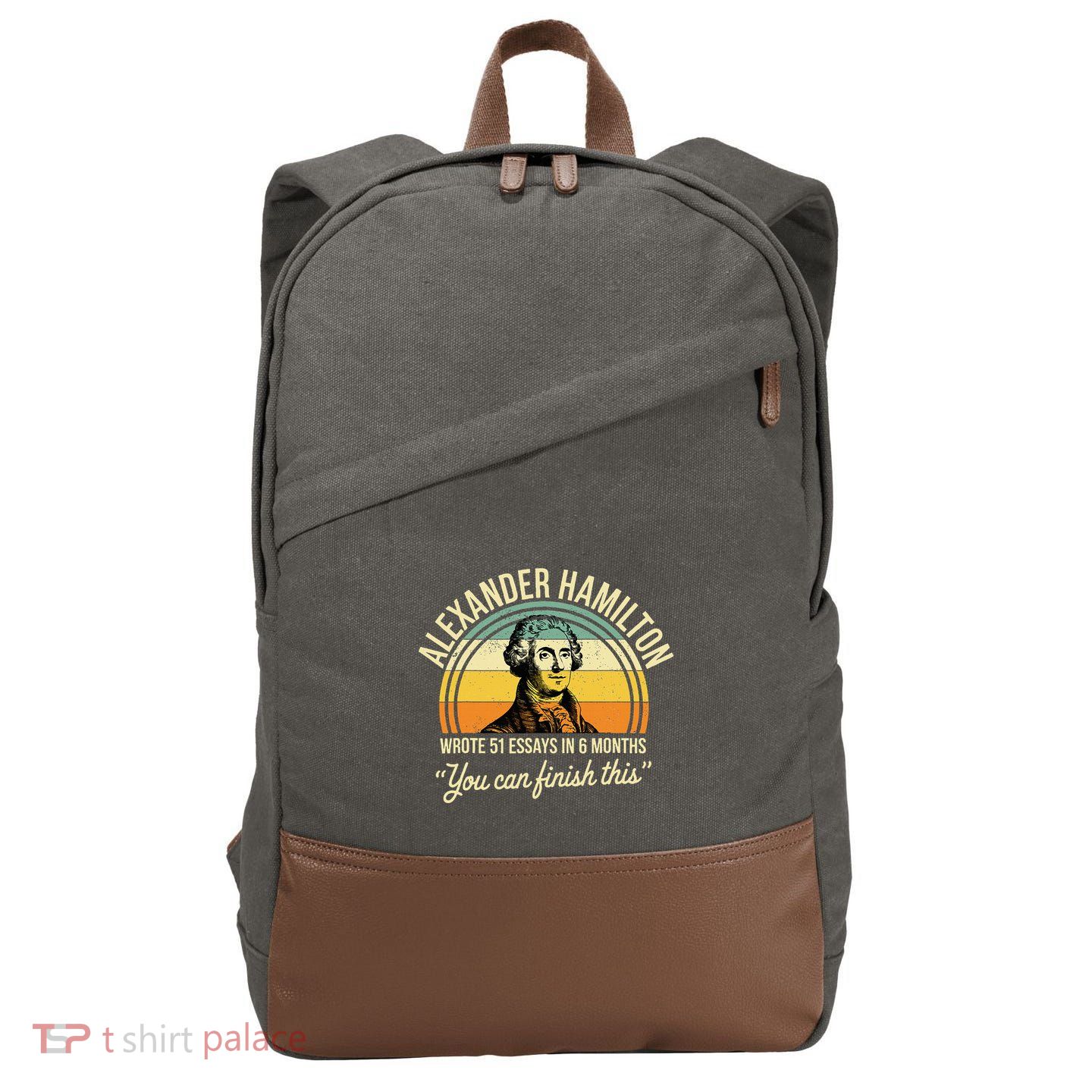 Alexander Hamilton Wrote 51 Essays In 6 Months Cotton Canvas Backpack