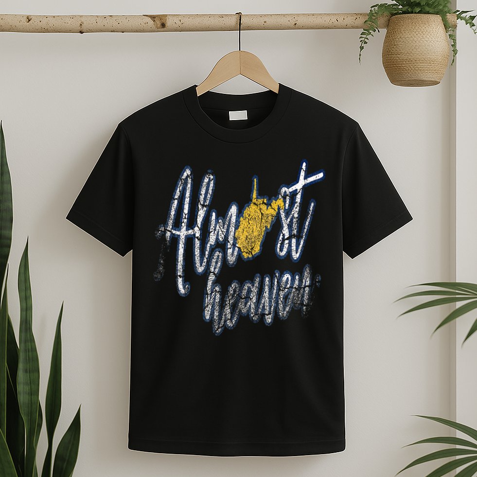 Almost Heaven West Virginia State Map T-Shirt