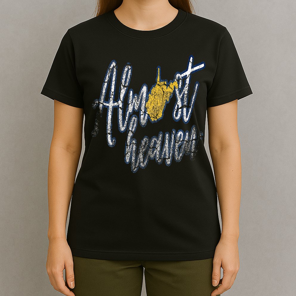 Almost Heaven West Virginia State Map T-Shirt