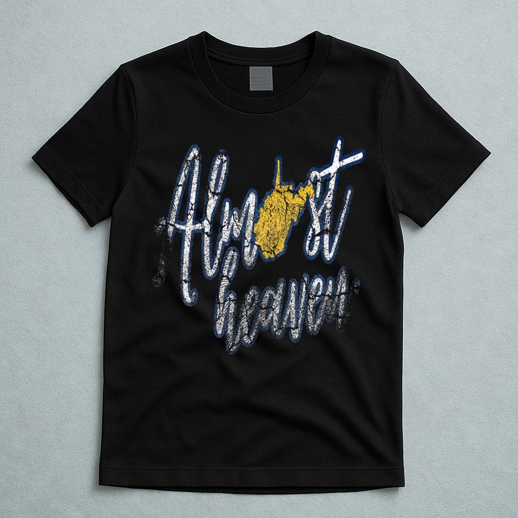 Almost Heaven West Virginia State Map T-Shirt