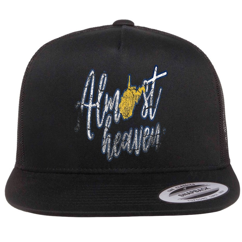 Almost Heaven West Virginia State Map Flat Bill Trucker Hat