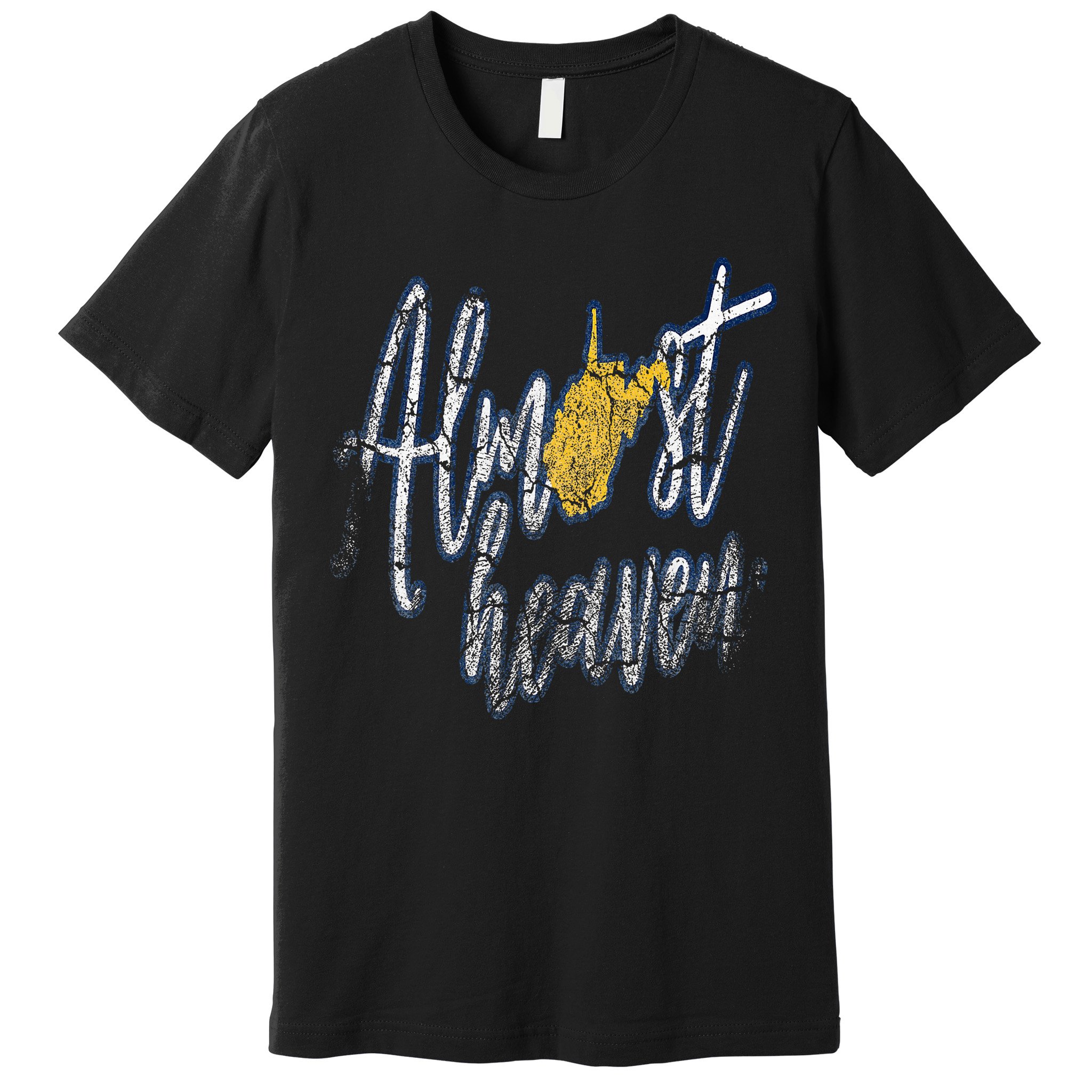 Almost Heaven West Virginia State Map Premium T-Shirt
