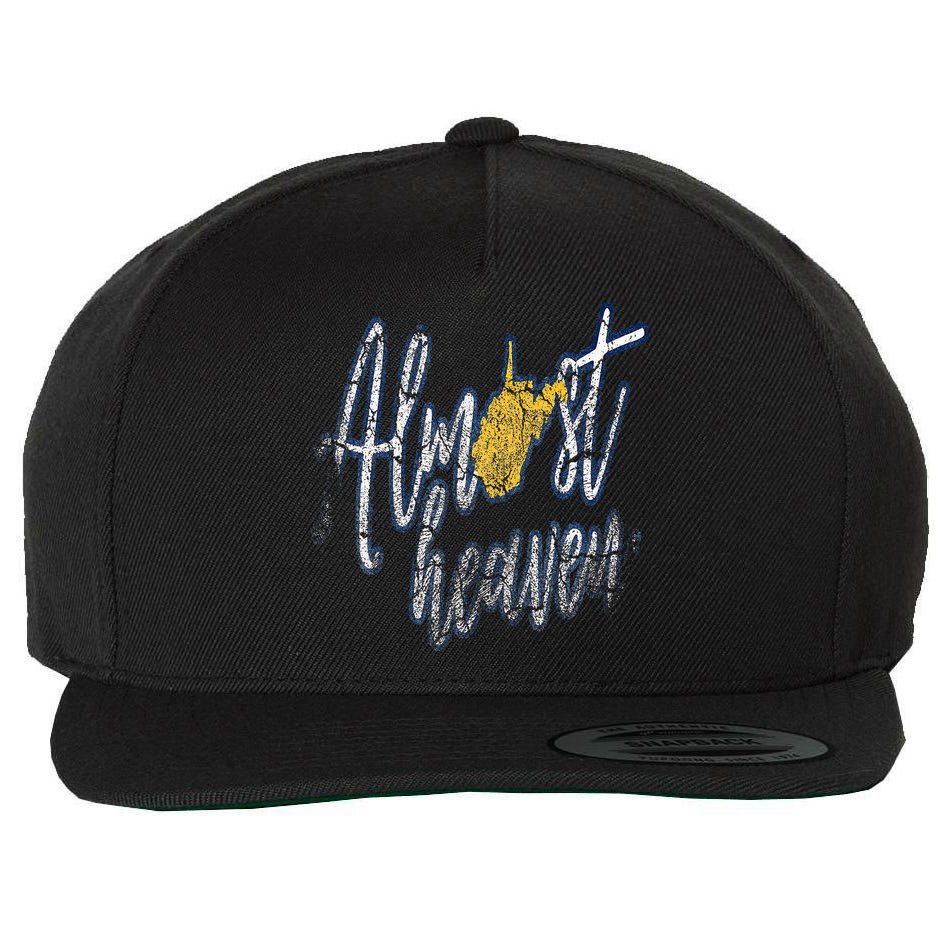 Almost Heaven West Virginia State Map Wool Snapback Cap