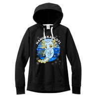 Axolotl Hanukkah With Dreidel Menorah Women's Fleece Hoodie