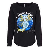 Axolotl Hanukkah With Dreidel Menorah Womens California Wash Sweatshirt