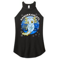 Axolotl Hanukkah With Dreidel Menorah Women's Perfect Tri Rocker Tank