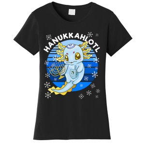 Axolotl Hanukkah With Dreidel Menorah Women's T-Shirt