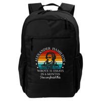 Alexander Hamilton Wrote 51 Essays In 6 Months Backpack