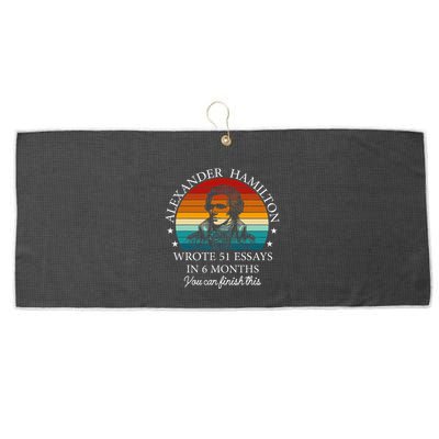 Alexander Hamilton Wrote 51 Essays In 6 Months Large Microfiber Waffle Golf Towel