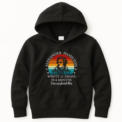 Alexander Hamilton Wrote 51 Essays In 6 Months Kids Hoodie