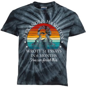 Alexander Hamilton Wrote 51 Essays In 6 Months Kids Tie-Dye T-Shirt