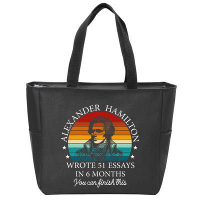 Alexander Hamilton Wrote 51 Essays In 6 Months Zip Tote Bag