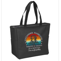 Alexander Hamilton Wrote 51 Essays In 6 Months Zip Tote Bag
